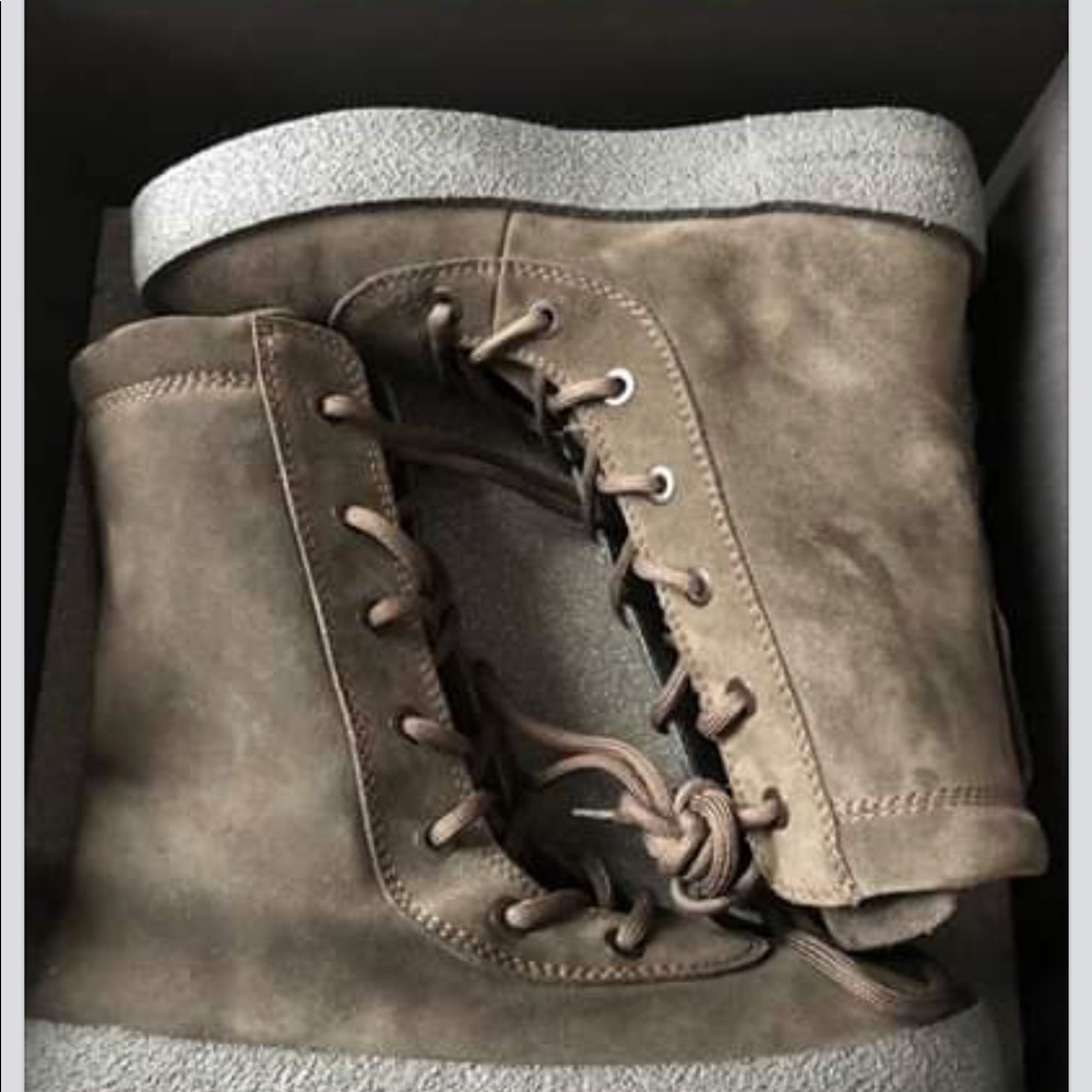 Yeezy brown oil boots